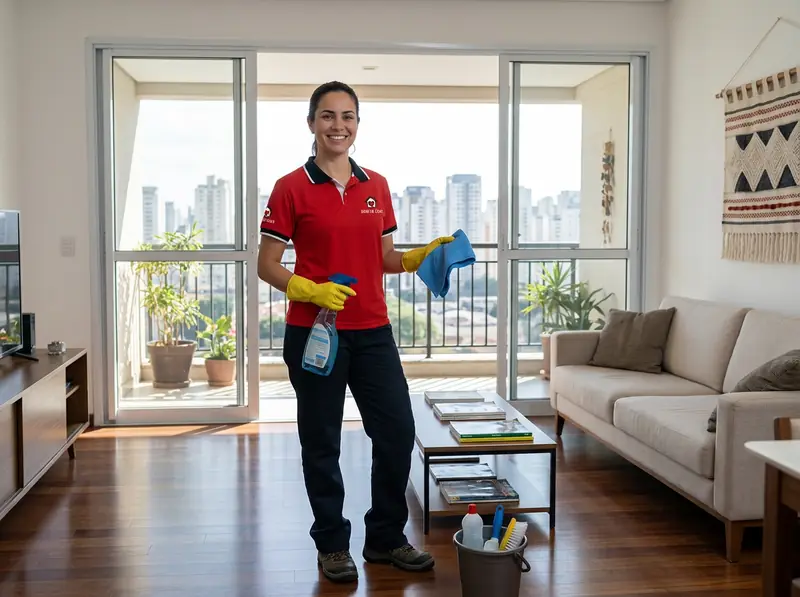Diarista da Dona de Casa fazendo limpeza residencial em Uberlândia